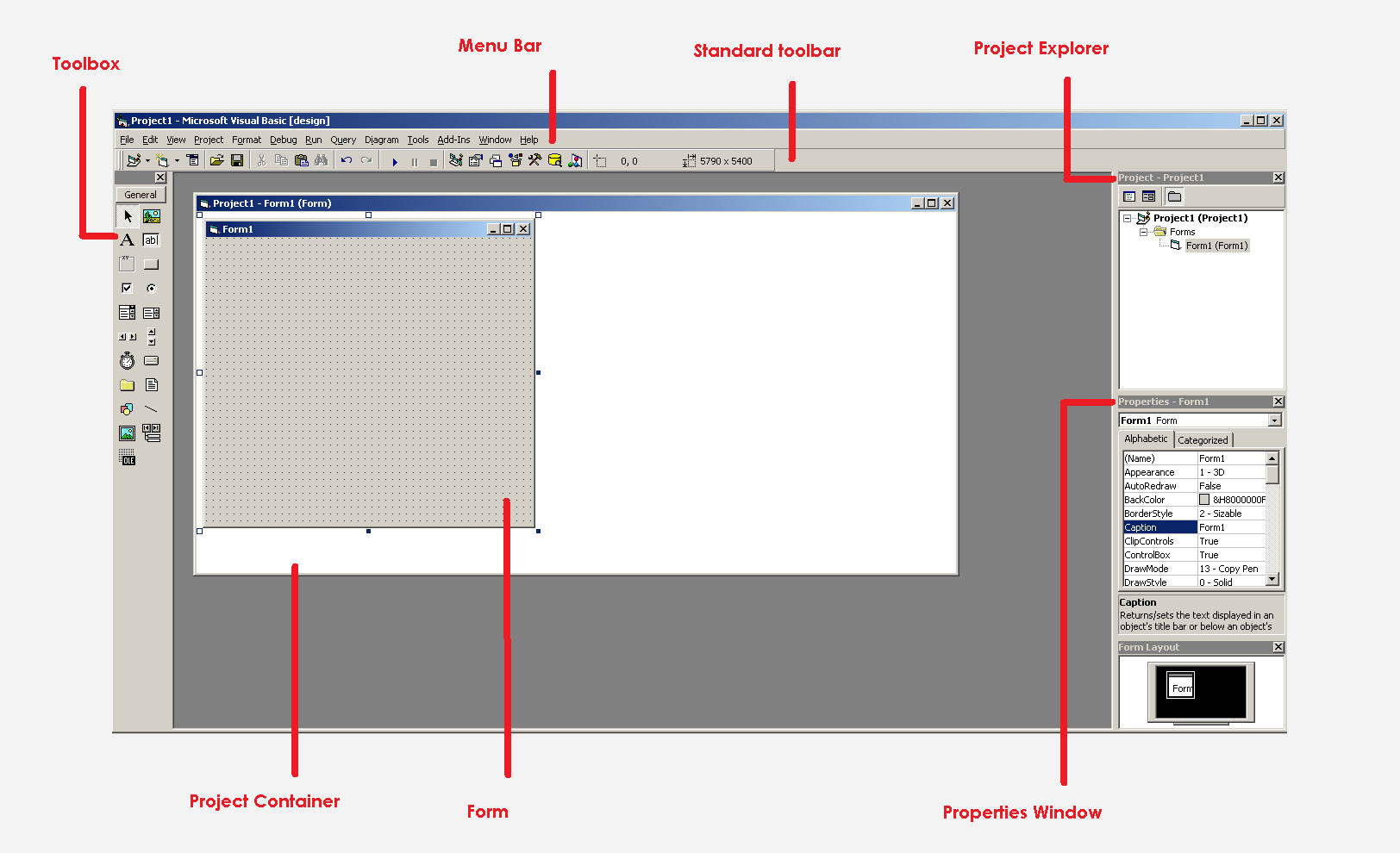 Visual Basic 6 Design Interface