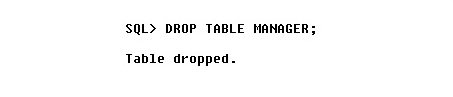 Figure 8: DROP < table_name> will delete the Table