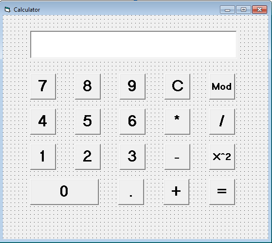 Completed Interface of Calculator Application