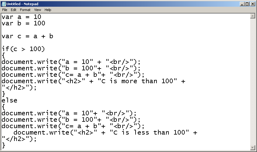 Basic JavaScript Exercise Conditional Statements NotesforMSc