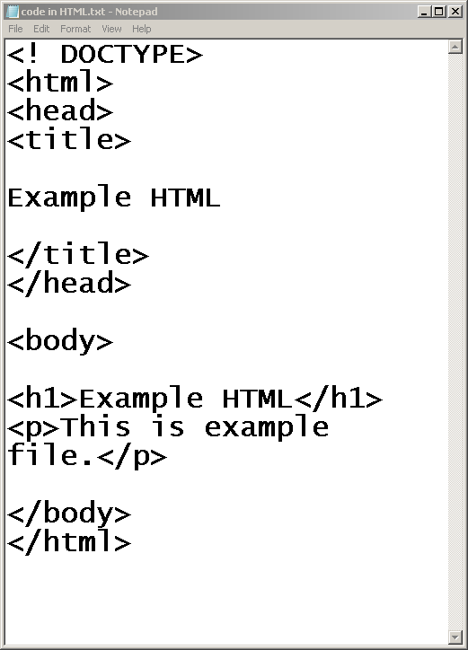 Type your code in the Notepad or another text editor.