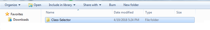 Class Selector Folder