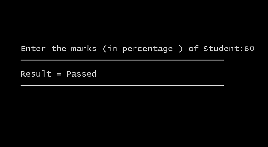 Output - C Program to Display Student Grade
