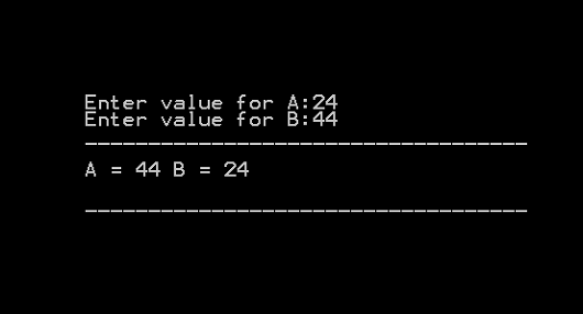 Output-Swap without a third variable