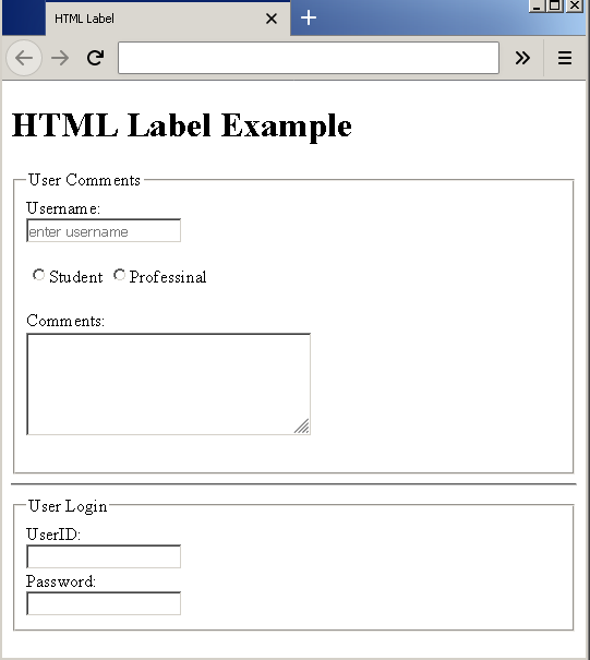 Output-HTML Label