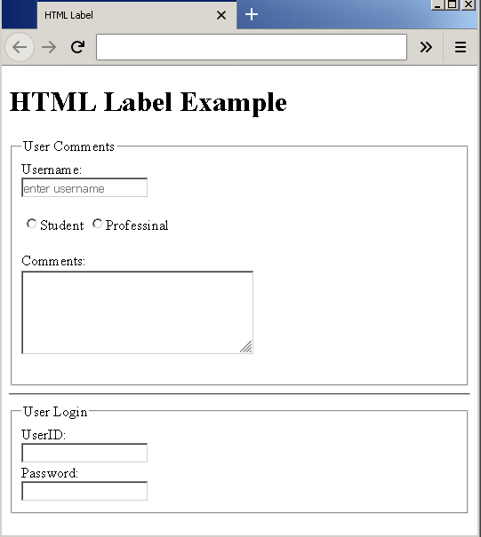 html label allowed child elements