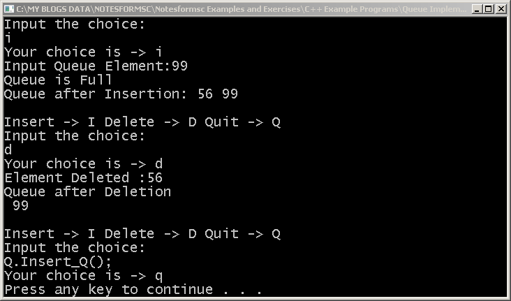 Output-Queue Implementation Using Arrays