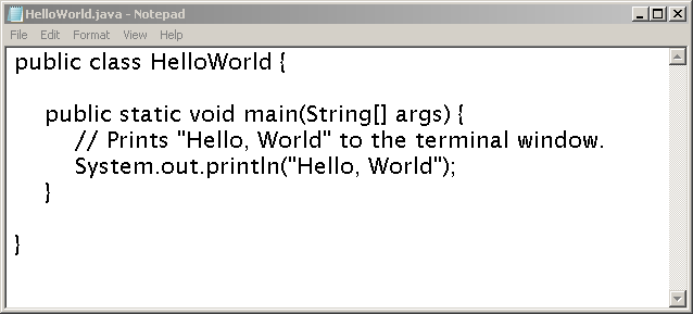 HelloWord.java File