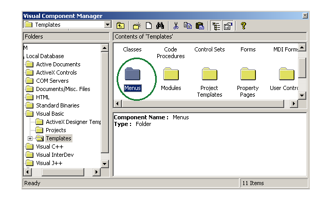 Visual Component Manager