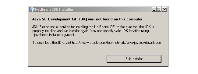Netbean Setup error