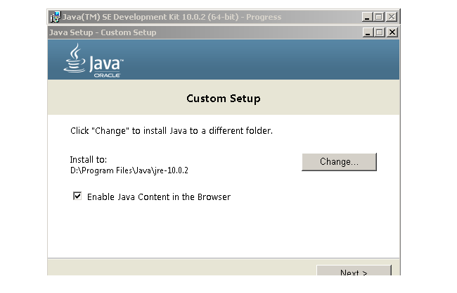 Custom Setup from Java Installer