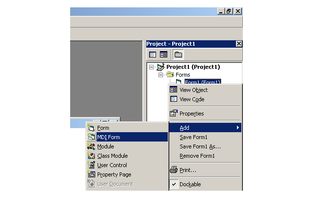 Figure1-Create an MDI Form