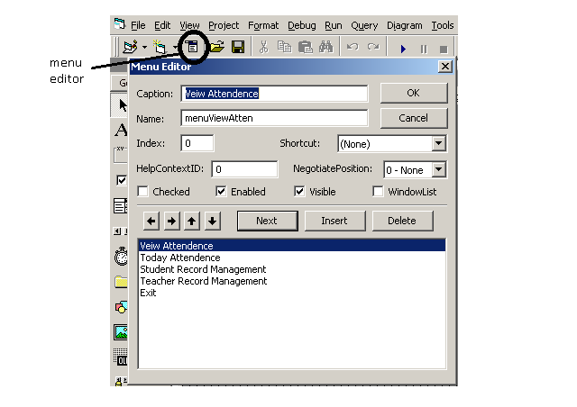 Figure3-View Attendance menu