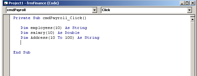 Visual basic array - advancedtaia