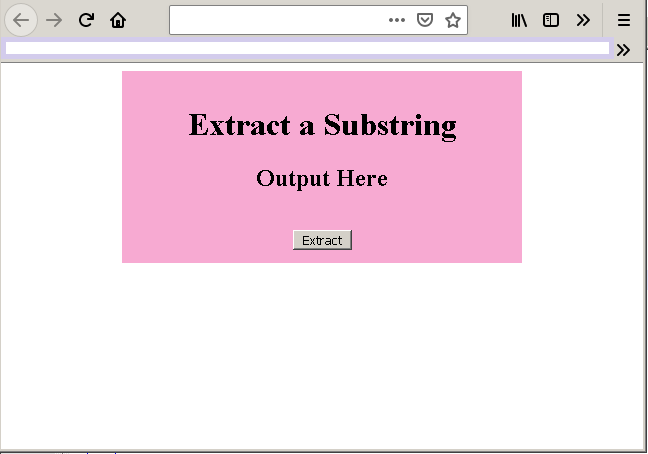 Output - Substring() function