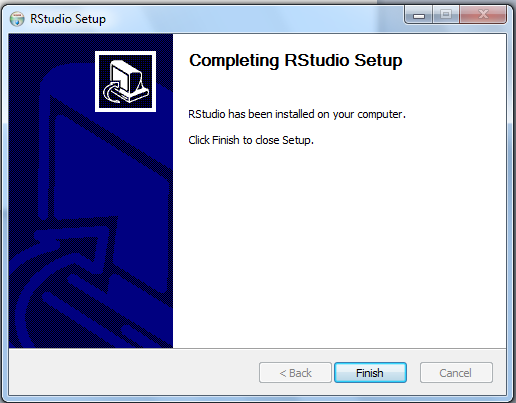 Click Finish to complete the installation