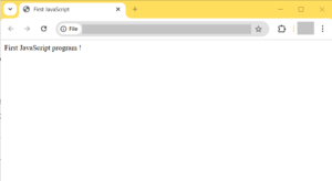 Learn to write your first JavaScript code with example.