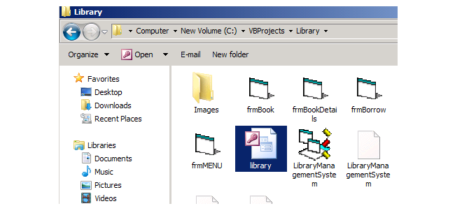 MS Access Database Location - C:/VBProjects/Library/library.mdb