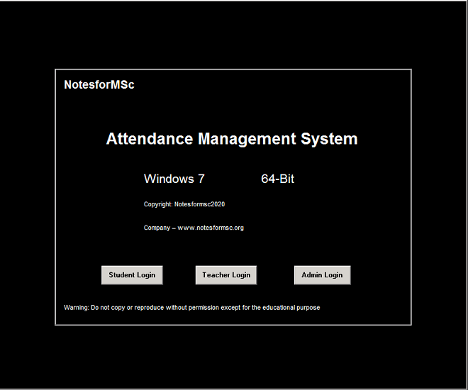 Figure5-Main Screen of Attendance Management System
