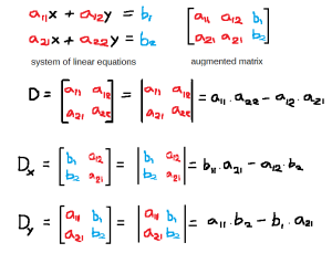 Solving System Of Linear Equations Using Cramer's Rule - Notesformsc