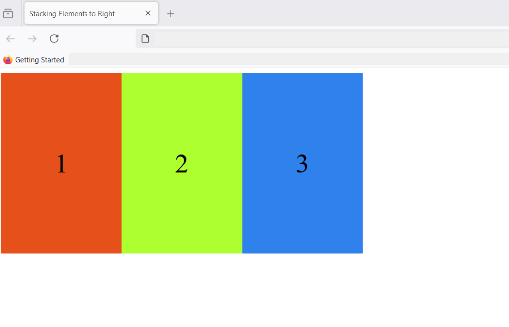 Figure 1: Multiple elements that float left stack to the right.