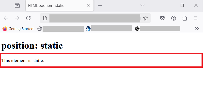figure 3- position is static and element is unaffected.