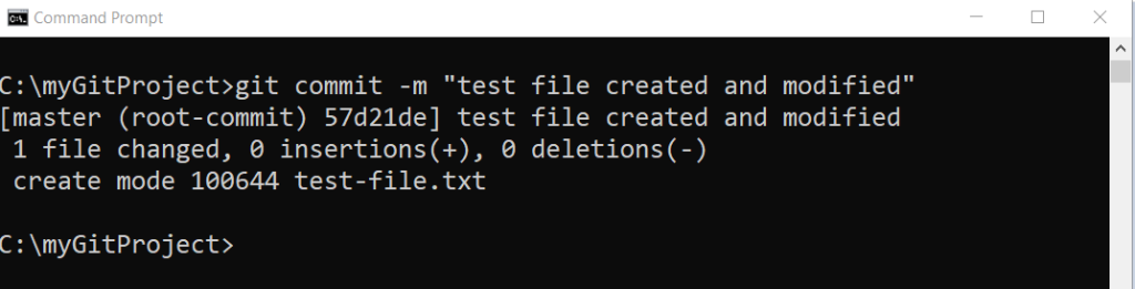 Figure 8: You must use git commit -m command to commit staged changes